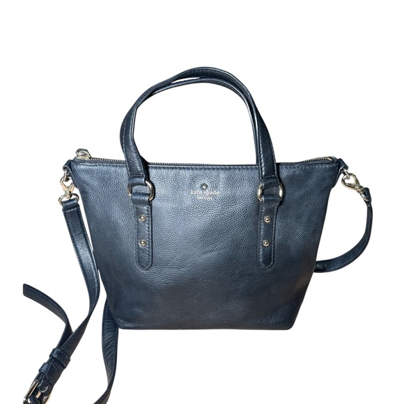 kate spade Handbags - Kate Spade Larchmont Avenue Small Penny Black Pebbled Leather Satchel Crossbody